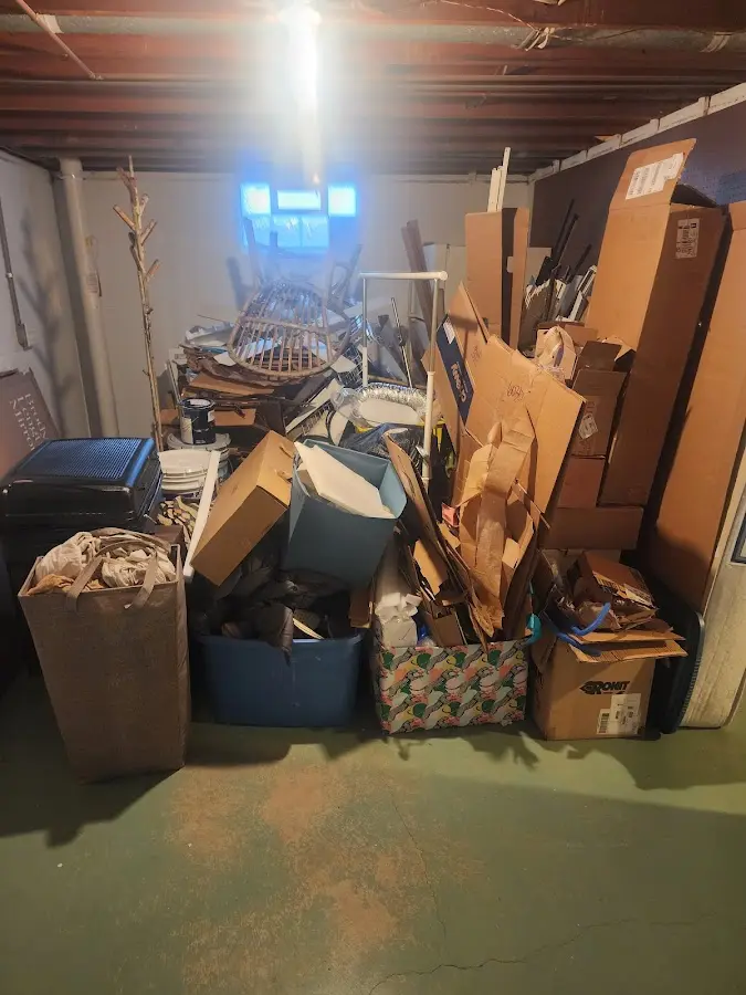 Roll-off dumpster container at job site for 20 Yard Dumpster Rental in Kenosha